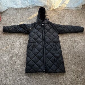 Women’s Amazon Essentials Black Quilted Winter Coat Size L